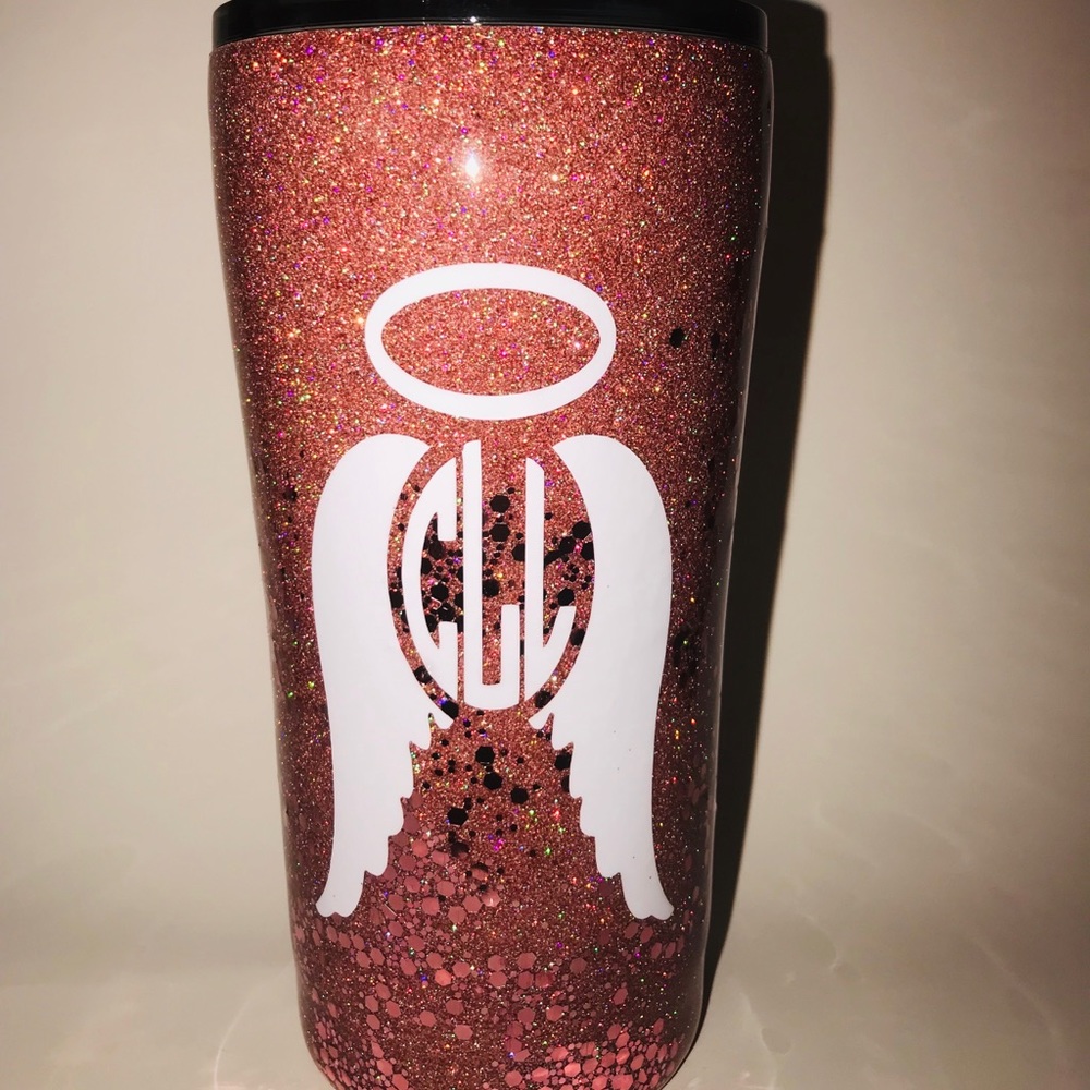 Custom 20 oz glitter tumbler